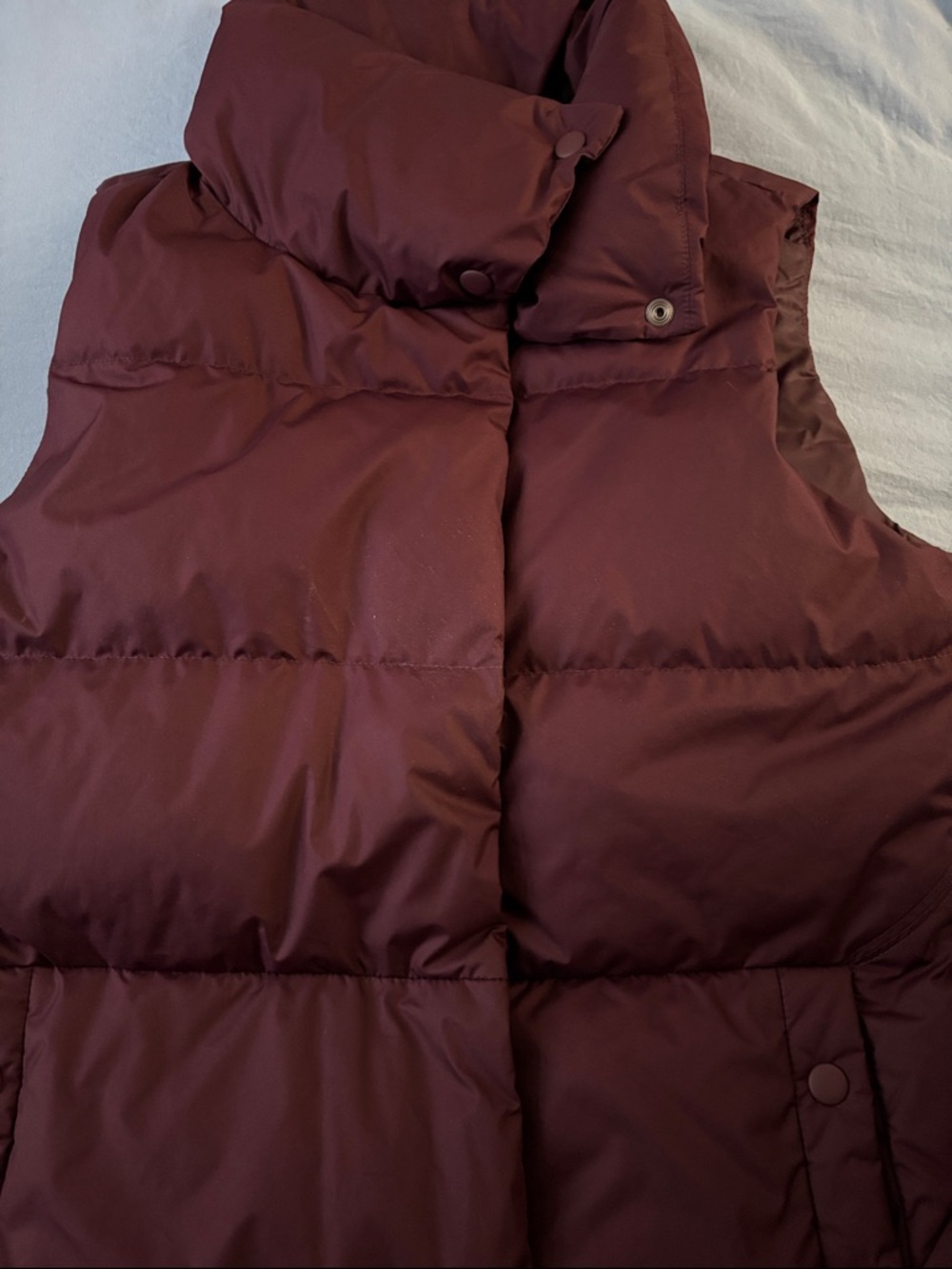 Athleta Quilted Vest in Burgundy Plum